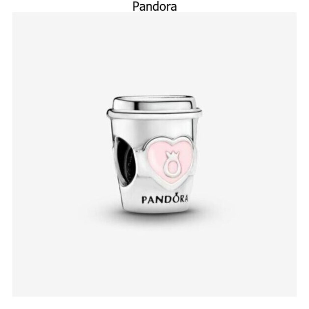 Pandora Take a Break Coffee Cup Charm